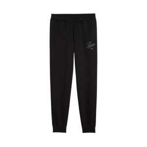 Puma Essentials Script Fleece Παιδικο Παντελονι Φορμας Μαυρο