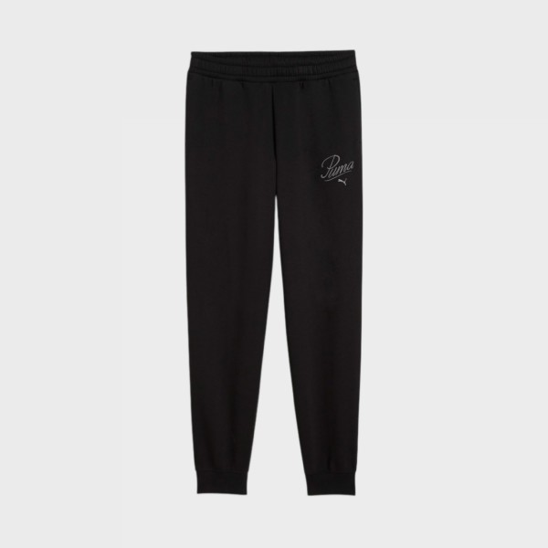 Puma Essentials Script Fleece Παιδικο Παντελονι Φορμας Μαυρο