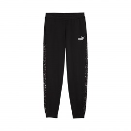 Puma Ess Graphic Animal High Waist FL Εφηβικο Παντελόνι Μαυρο