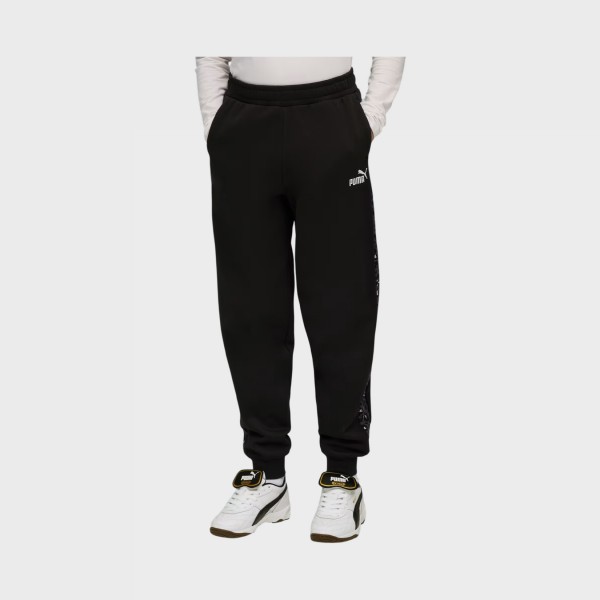 Puma Ess Graphic Animal High Waist FL Εφηβικο Παντελόνι Μαυρο