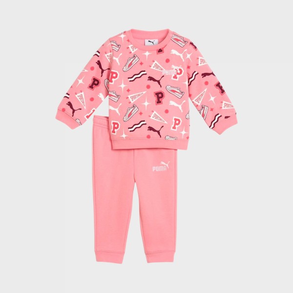 Puma Minicats AOP Crew FL INF Set