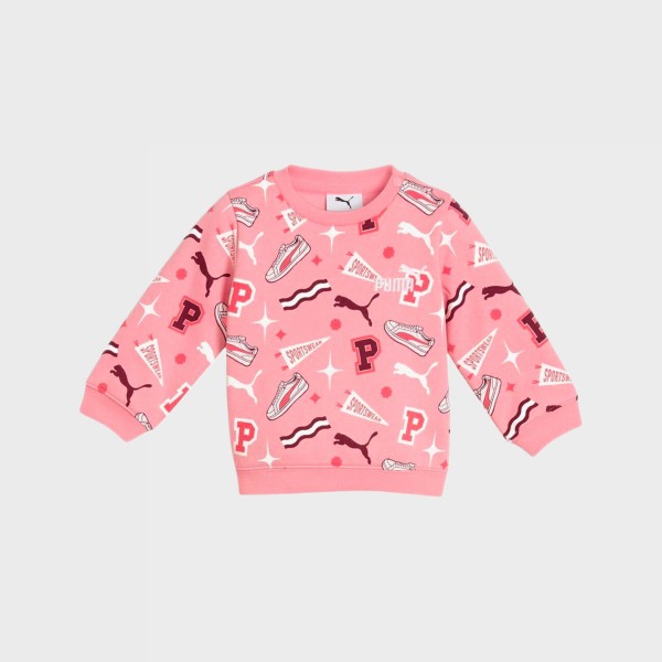 Puma Minicats AOP Crew FL INF Set