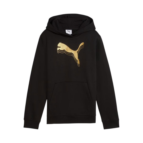 Puma Essentials Metallic FL Hooded Παιδικη Φουτερ Μαυρη
