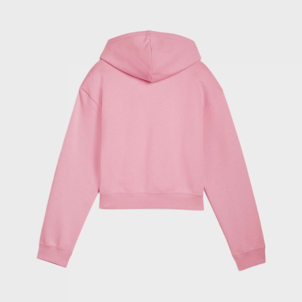 Puma Essentials 2 Logo FleeceHooded Κοριτσιστικο Εφηβικο Φουτερ Ροζ