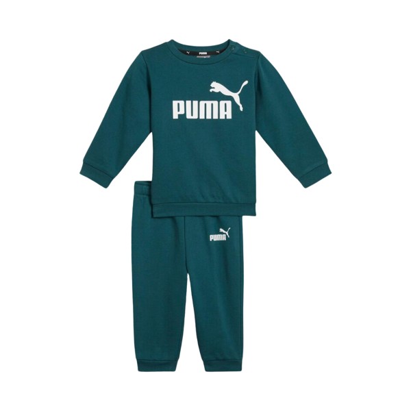 Puma Essentials Minicats Crew Fleece Logo Παιδικο Σετ Ρουχων Πετρολ