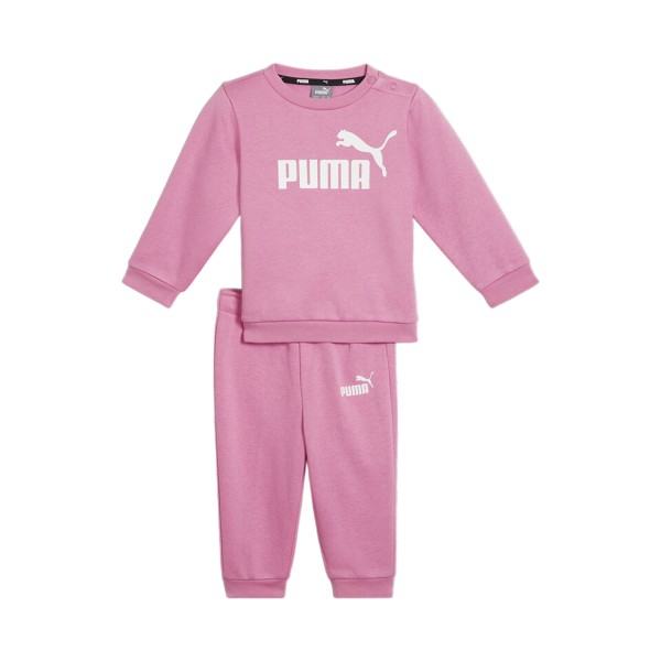 Puma Essentials Minicats Crew Fleece Logo Παιδικο Σετ Ρουχων Ροζ