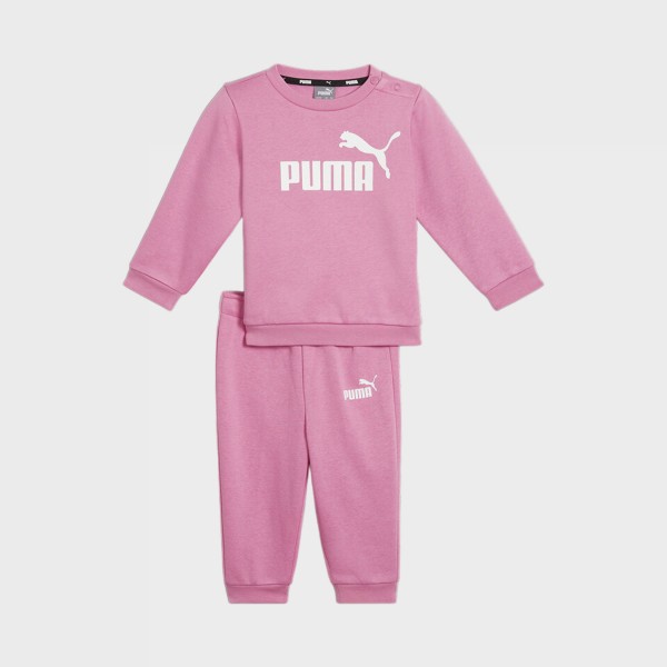 Puma Essentials Minicats Crew Fleece Logo Παιδικο Σετ Ρουχων Ροζ