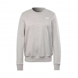 Reebok Identity French Terry Crew Neck Small Logo Γυναικεια Φουτερ Γκρι