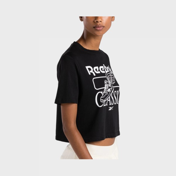 Reebok Sport Classics Graphic Γυναικεια Μπλουζα Μαυρη