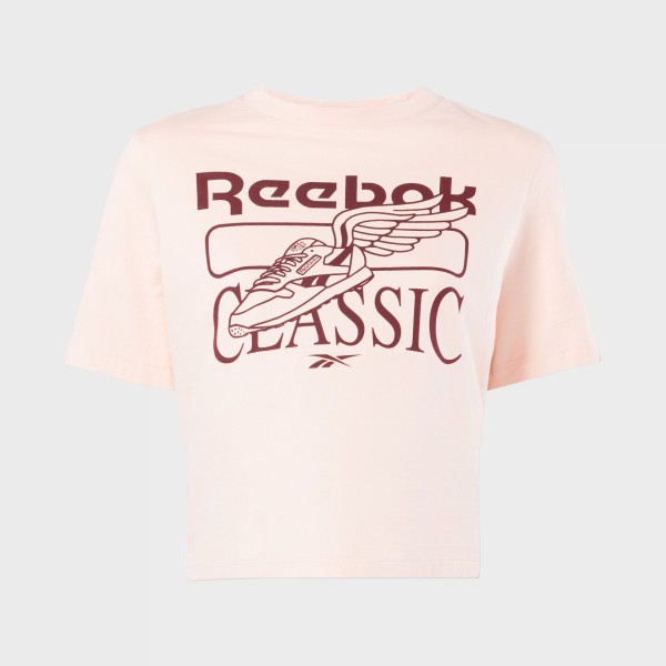 Reebok Sport Classics Graphic Γυναικεια Μπλουζα Ροζ