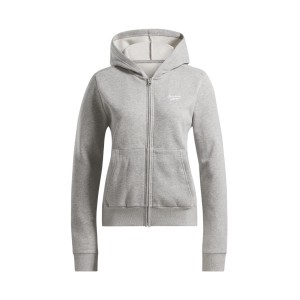 Reebok Identity Small Logo Fleece Γυναικεια Ζακετα Γκρι