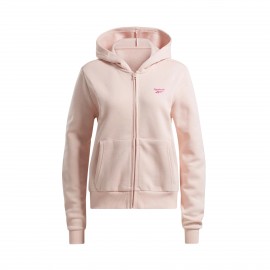Reebok Identity Small Logo Fleece Γυναικεια Ζακετα Ροζ