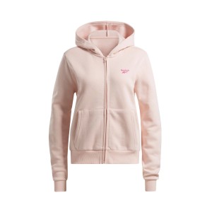 Reebok Identity Small Logo Fleece Γυναικεια Ζακετα Ροζ