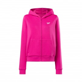 Reebok Identity Fleece Small Logo Hooded Γυναικεια Ζακετα Φουξια