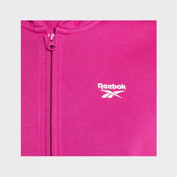 Reebok Identity Fleece Small Logo Hooded Γυναικεια Ζακετα Φουξια