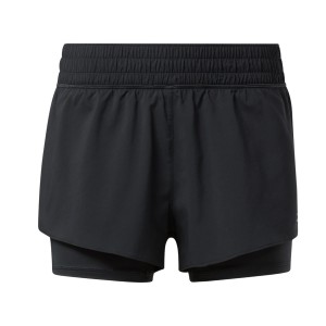 Reebok Sports Wor Run Two In One Running Γυναικειο Σορτσακι Μαυρο