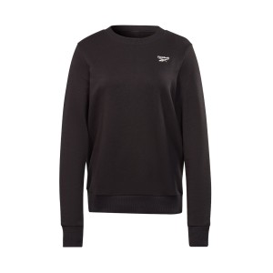 Reebok Identity French Terry Crew Neck Small Logo Γυναικεια Φουτερ Μαυρη