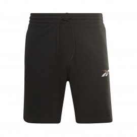 Reebok Essentials French Terry Ανδρικη Βερμουδα Μαυρη