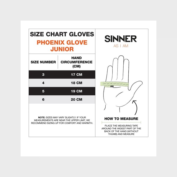 Sinner Phoenix Gloves Junior 