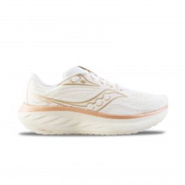 Saucony Ride 18 PWRRUN Cushioning Training Γυναικειο Παπουτσι Μπεζ - Χρυσο