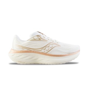 Saucony Ride 18 PWRRUN Cushioning Training Γυναικειο Παπουτσι Μπεζ - Χρυσο