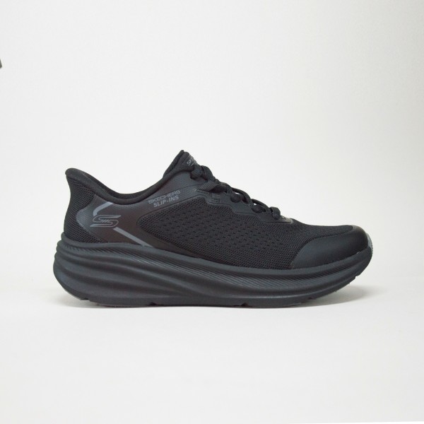 Skechers Slip Ins Knit Bungee Ανδρικο Παπουτσι Μαυρο