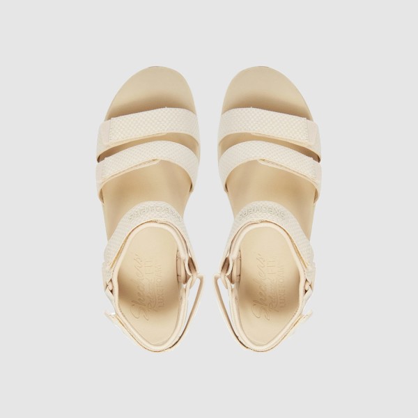 Skechers D Lux Walker Going Out Style Γυναικειο Πεδιλο Μπεζ