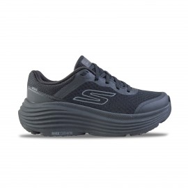 Skechers Max Cushioned Engineered Mesh Lace Up Γυναικειο Παπουτσι Μαυρο