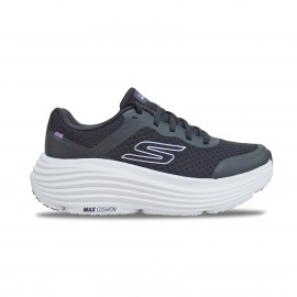 Skechers Max Cushioned Engineered Mesh Lace Up Γυναικειο Παπουτσι Μαυρο - Λευκο