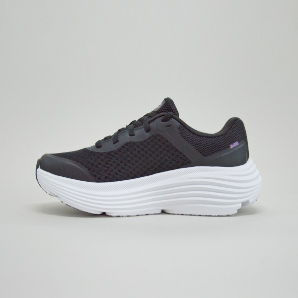 Skechers Max Cushioned Engineered Mesh Lace Up Γυναικειο Παπουτσι Μαυρο - Λευκο