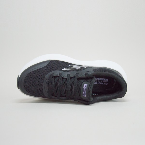 Skechers Max Cushioned Engineered Mesh Lace Up Γυναικειο Παπουτσι Μαυρο - Λευκο