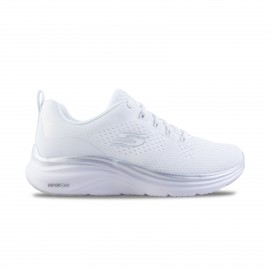 Skechers Engineered Mesh Air Cooled Metallic Γυναικειο Παπουτσι Λευκο