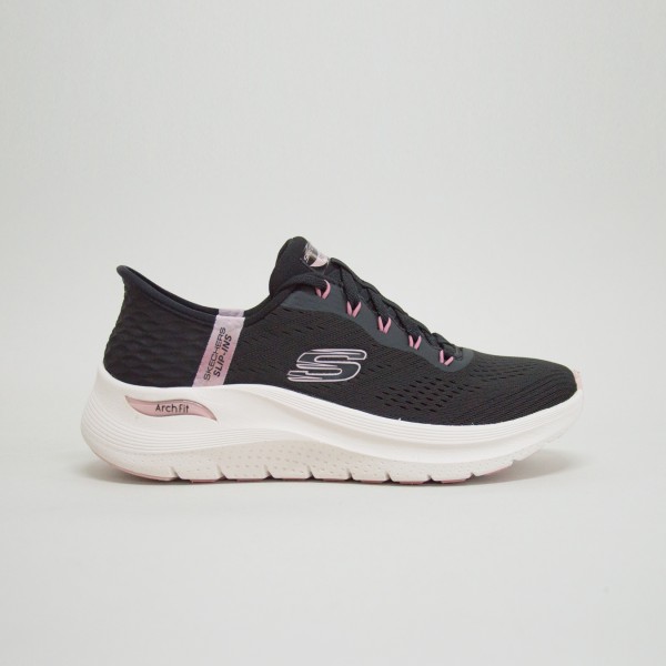 Skechers Arch Fit 2.0 Easy Chic Γυναικειο Παπουτσι Μαυρο - Ροζ