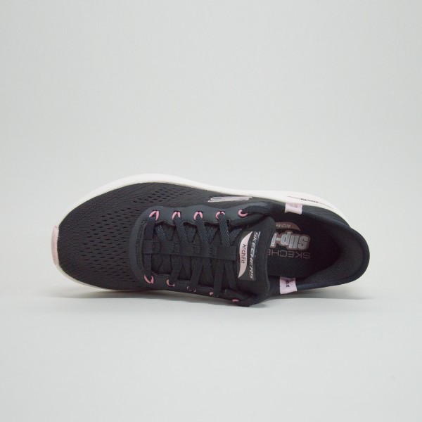 Skechers Arch Fit 2.0 Easy Chic Γυναικειο Παπουτσι Μαυρο - Ροζ