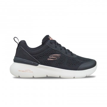 Skechers New Heights Dynamight 2.0 Γυναικειο Παπουτσι Μαυρο - Λευκο