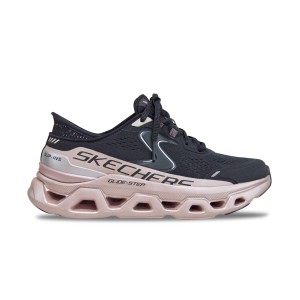 Skechers Slip Ins Glide Step Shine Comfort Γυναικειο Παπουτσι Μαυρο - Ροζ