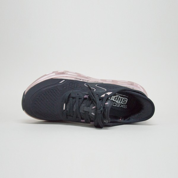 Skechers Slip Ins Glide Step Shine Comfort Γυναικειο Παπουτσι Μαυρο - Ροζ