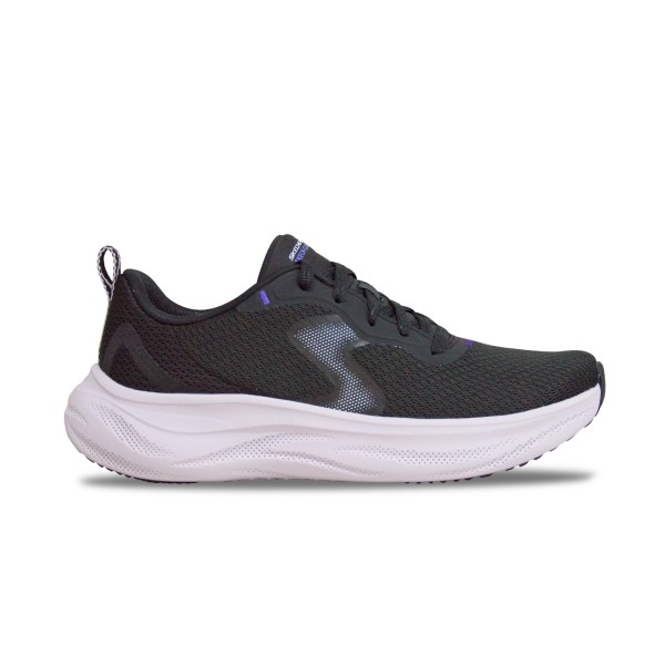 Skechers Cloud Smooth Wave Lace Up Γυναικειο Παπουτσι Μαυρο - Λευκο