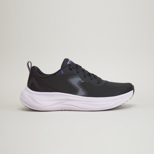Skechers Cloud Smooth Wave Lace Up Γυναικειο Παπουτσι Μαυρο - Λευκο