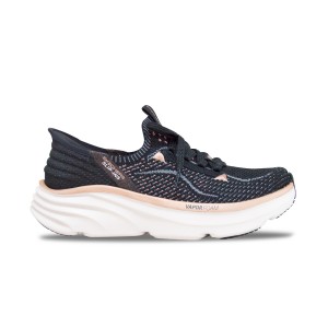 Skechers D Lux Vapor Evening Glowing Γυναικειο Παπουτσι Μαυρο - Ροζ Χρυσο