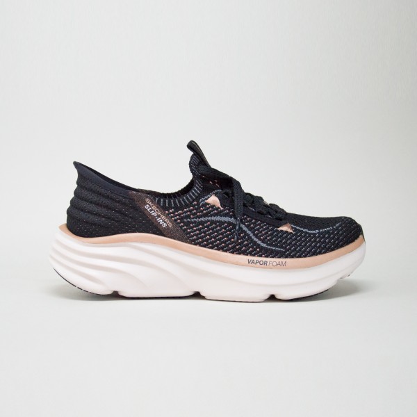 Skechers D Lux Vapor Evening Glowing Γυναικειο Παπουτσι Μαυρο - Ροζ Χρυσο