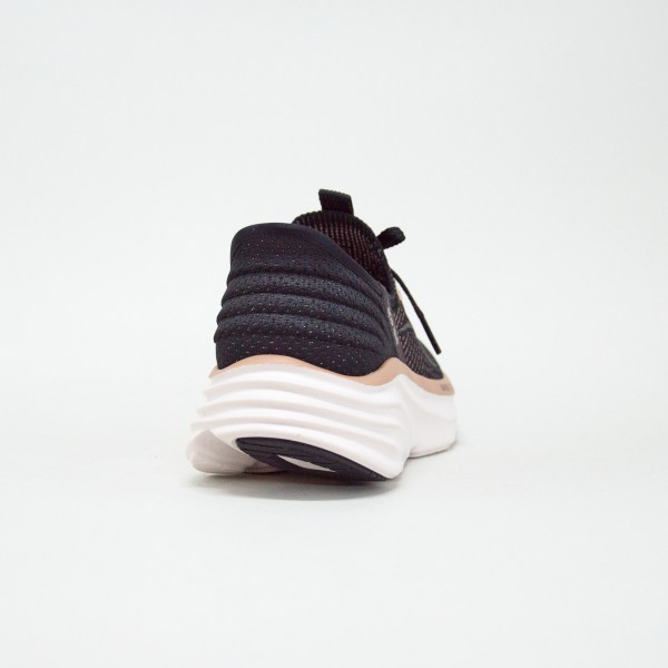 Skechers D Lux Vapor Evening Glowing Γυναικειο Παπουτσι Μαυρο - Ροζ Χρυσο
