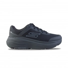Skechers Engineered Mesh Lace Up Max Cushion Ανδρικο Παπουτσι Μαυρο