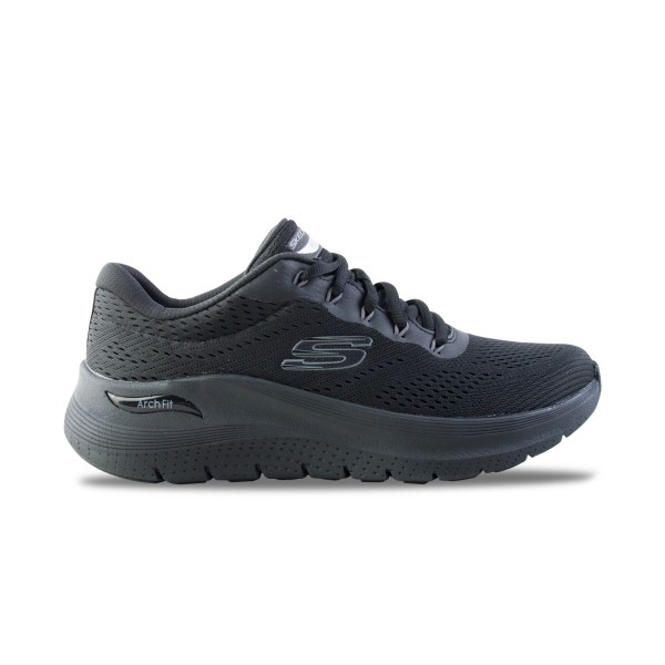 Skechers Arch Fit Engineered Mesh Lace Up Ανδρικο Παπουτσι Μαυρο