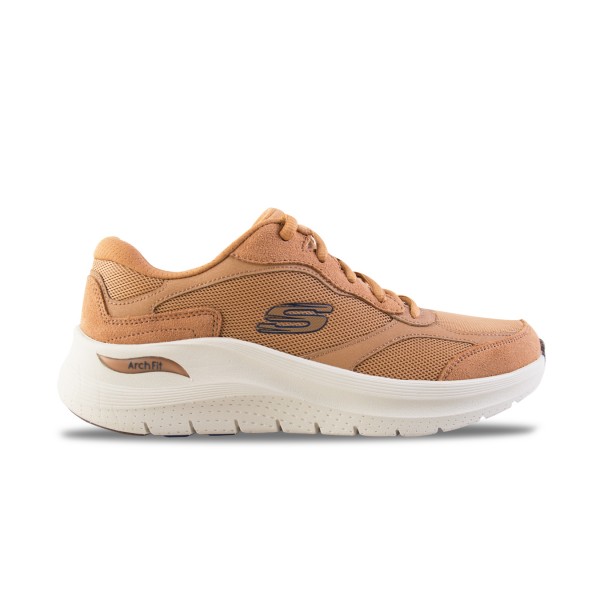 Skechers The Keep Arch Fit 2.0 Logo Details Ανδρικο Παπουτσι Καφε