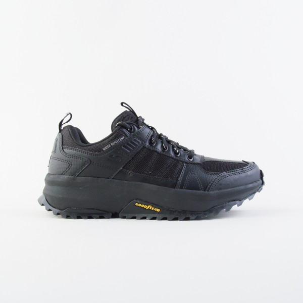 Skechers Goodyear Mesh Lace Up Outdoor Air Cooled Ανδρικο Παπουτσι Μαυρο