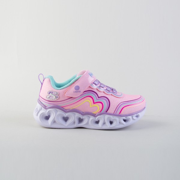 Skechers Retro Rainbow Hearts Lux Lights Παιδικο Παπουτσι Πολυχρωμο