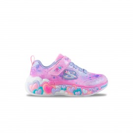 Skechers Lighted  Satin Gore Heart Παιδικο Παπουτσι Ροζ