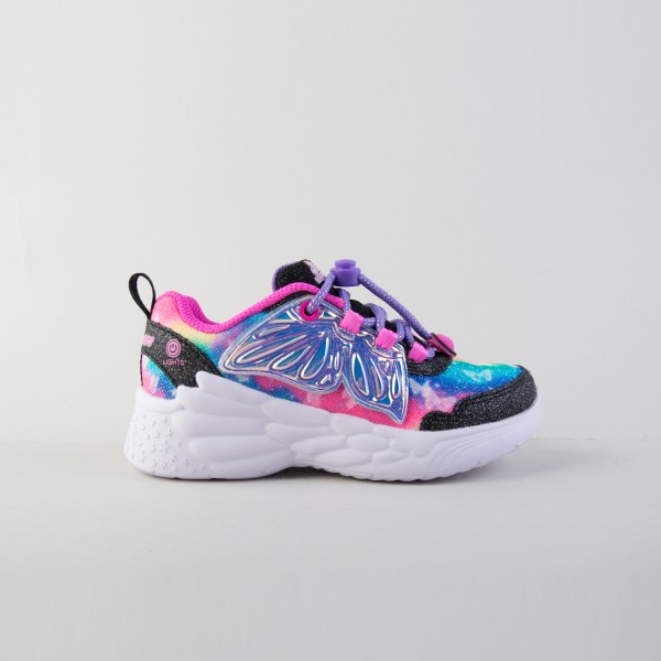 Skechers Lighted Upper Butterfly Wing Running Παιδικο Παπουτσι Πολυχρωμο