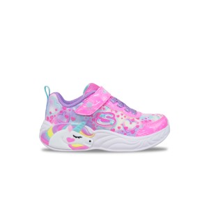 Skechers Lighted Unicorn Gore Prints Παιδικο Παπουτσι Ροζ